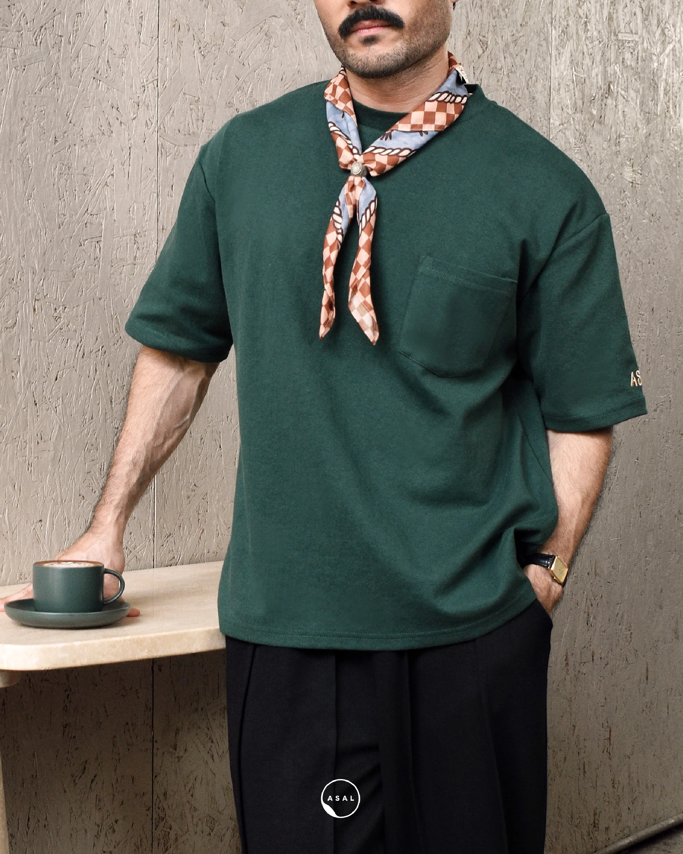 ASAL LEOS OVERSIZED T-SHIRT (MED) IN PINE GROVE - Image 4