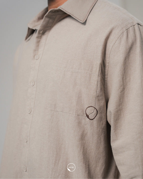 ASAL OXFORD SHIRT (100% COTTON) IN MOONLIGHT - Image 3