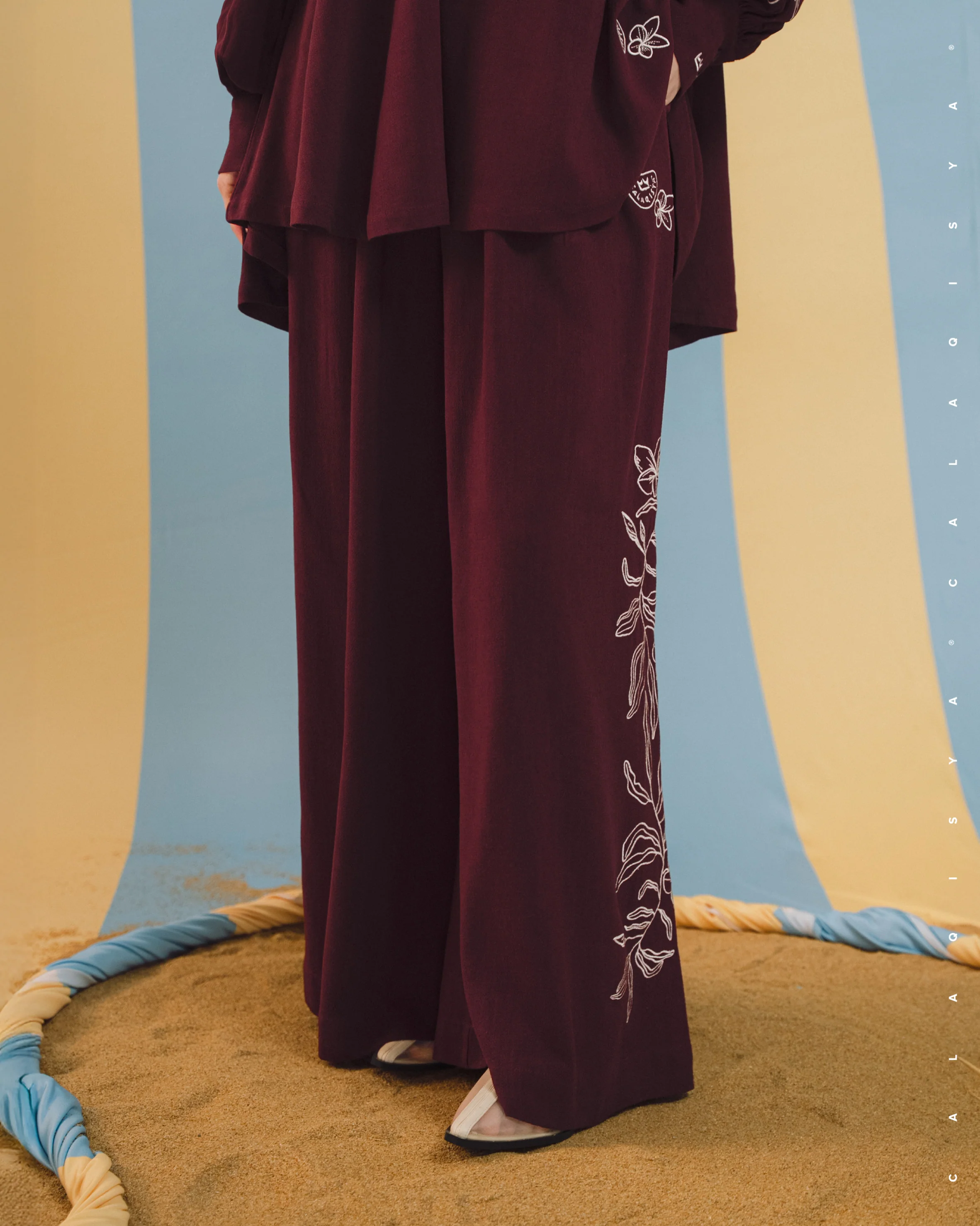 BAYU OMBAK PANTS IN TAWNY PORT - Image 3