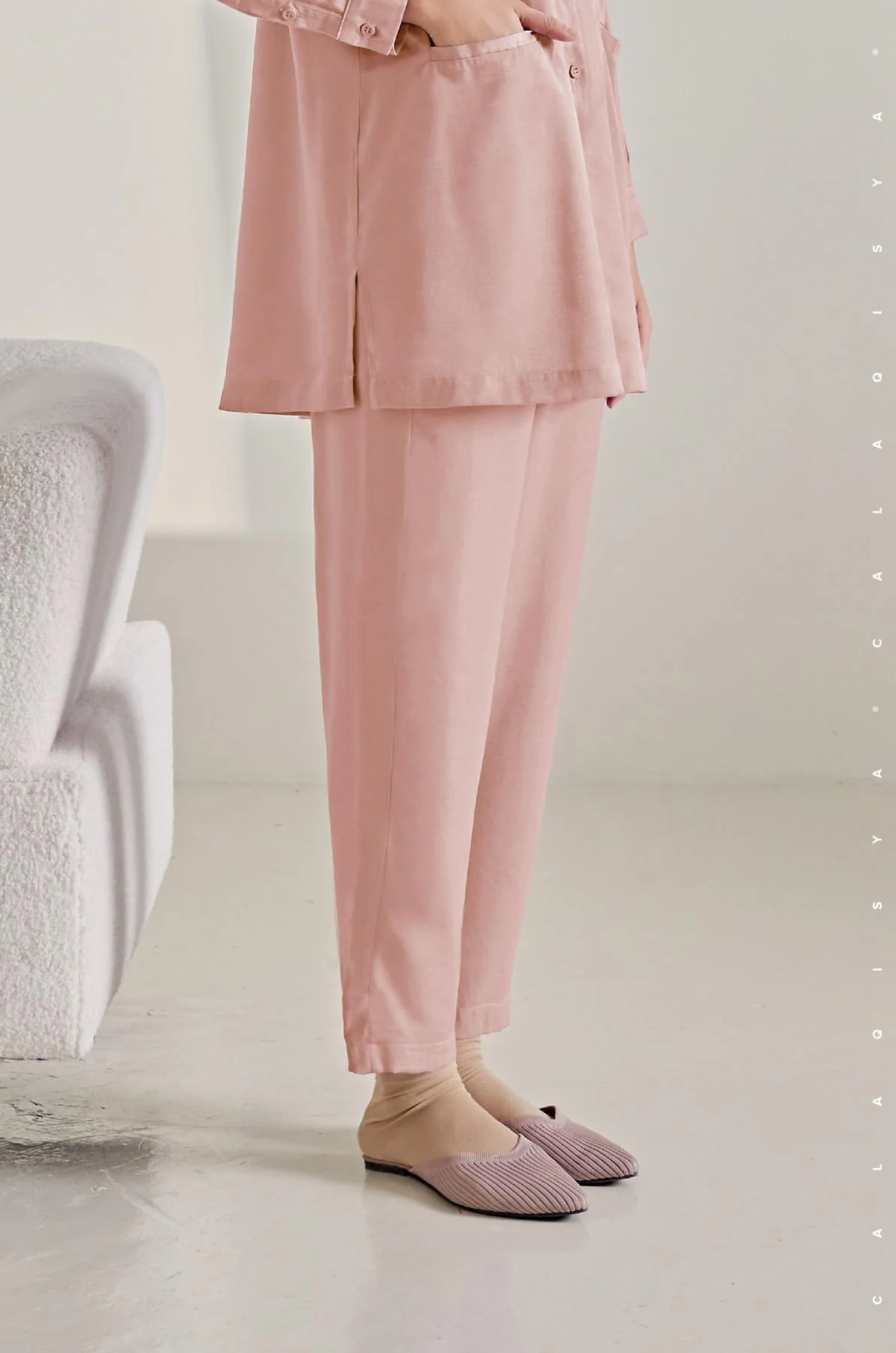BEAS PANTS IN ROSE QUARTZ