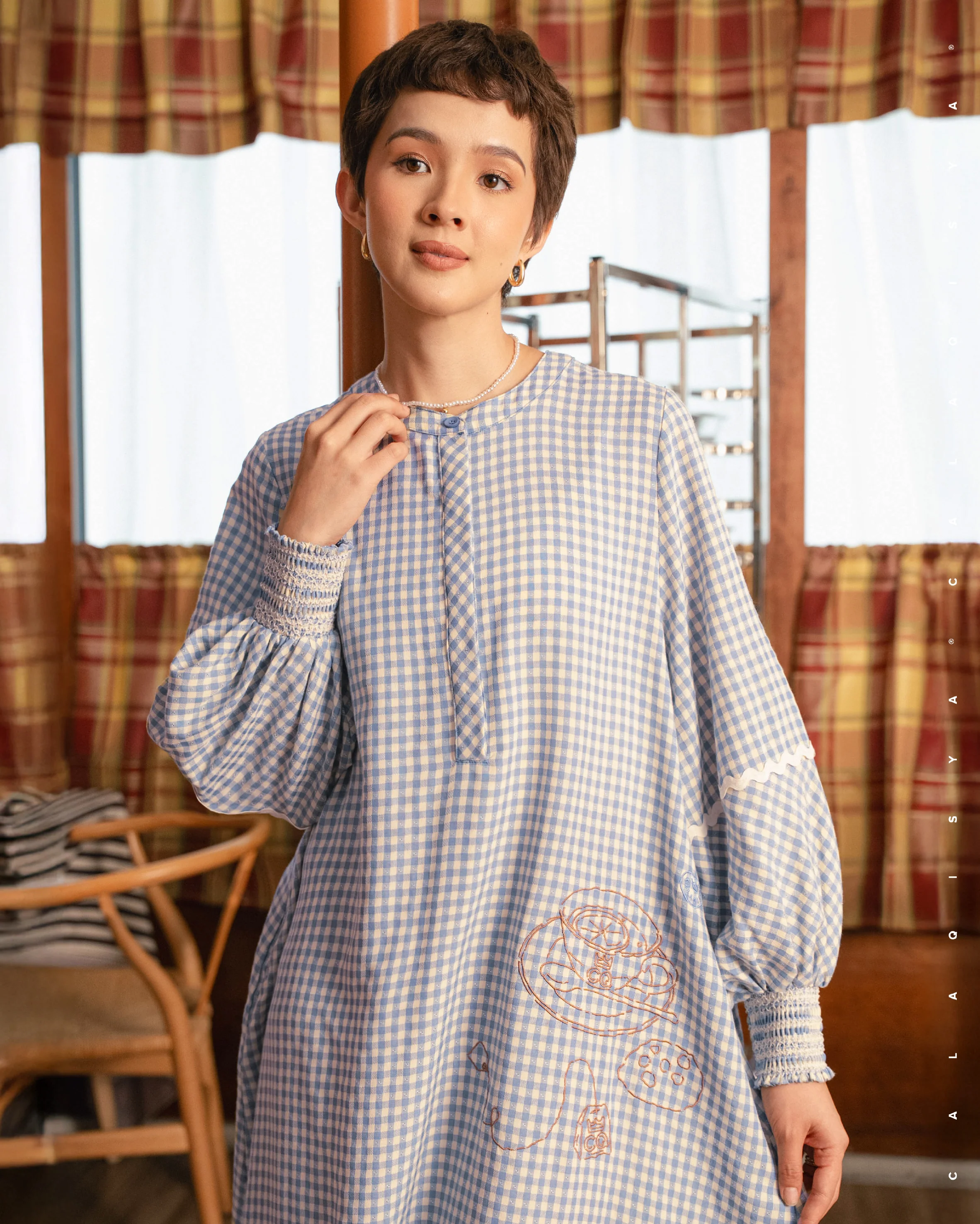 BFSCT CHECKERED DRESS IN LOLITE - Image 3