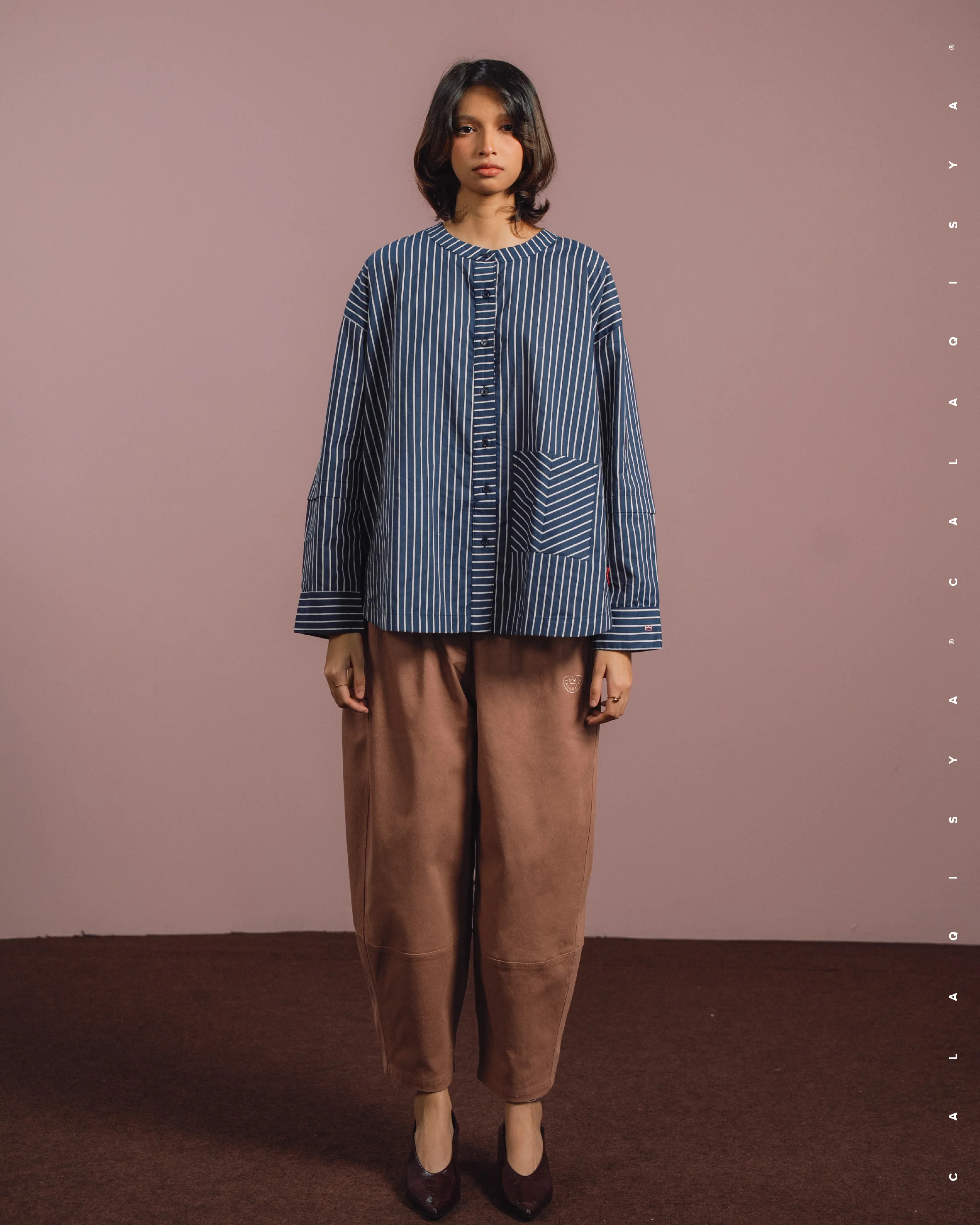BFSCT COCOON PANTS IN COPPER BROWN - Image 3