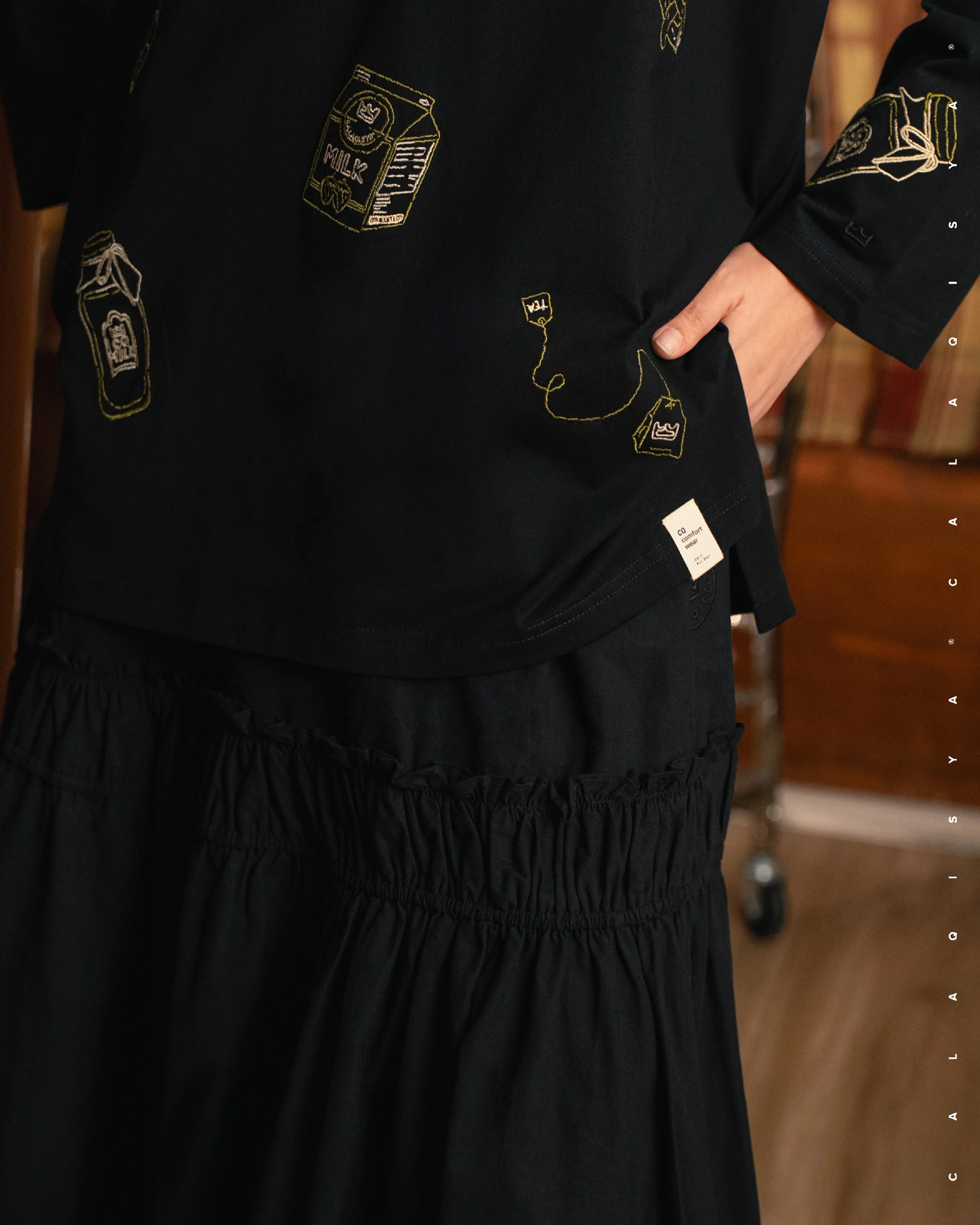 BFSCT PASTRY SKIRT IN BLACK - Image 3