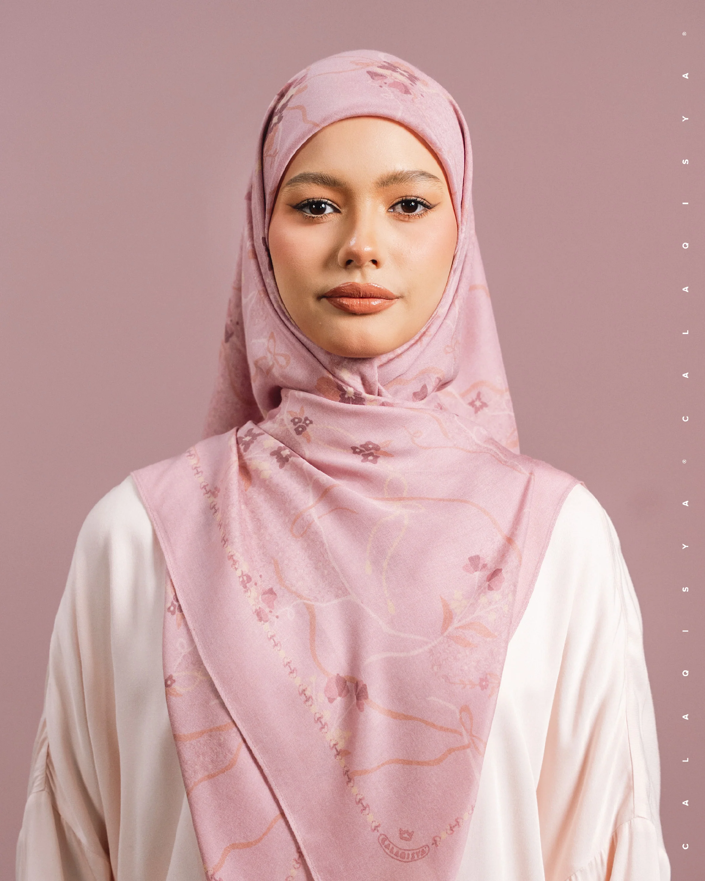BUMI MODAL SQUARE (100% MODAL) IN PINK NECTAR - Image 3