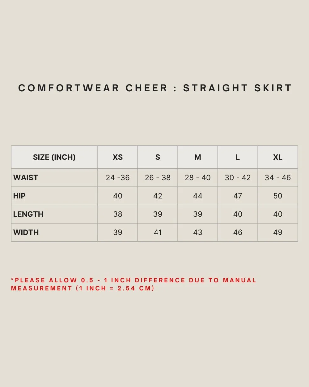 COMFORTWEAR CHEER : STRAIGHT SKIRT IN RHYTHMIC RED - Image 5