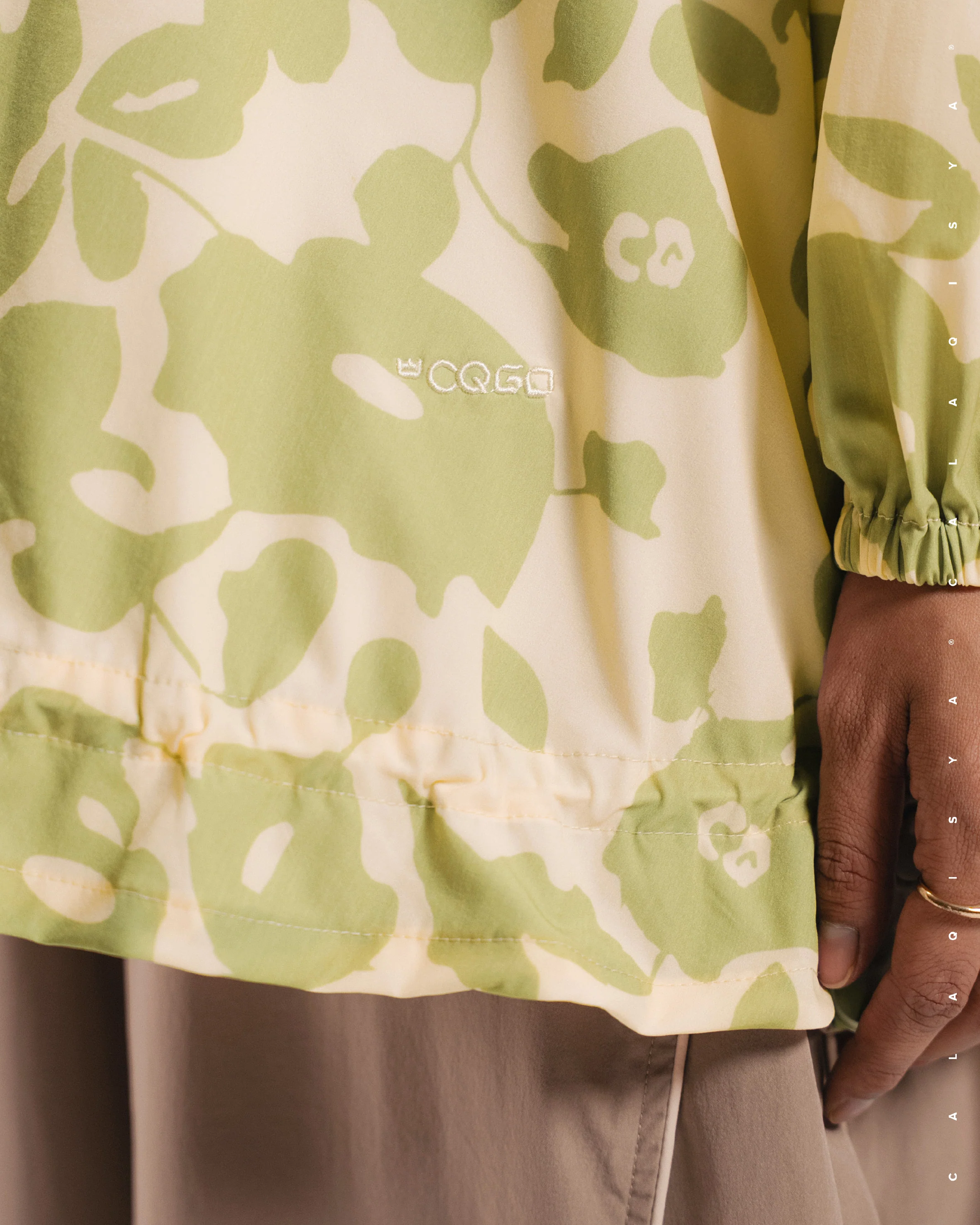 CQ GO QUINN PRINTED PARKA IN FERN - Image 4