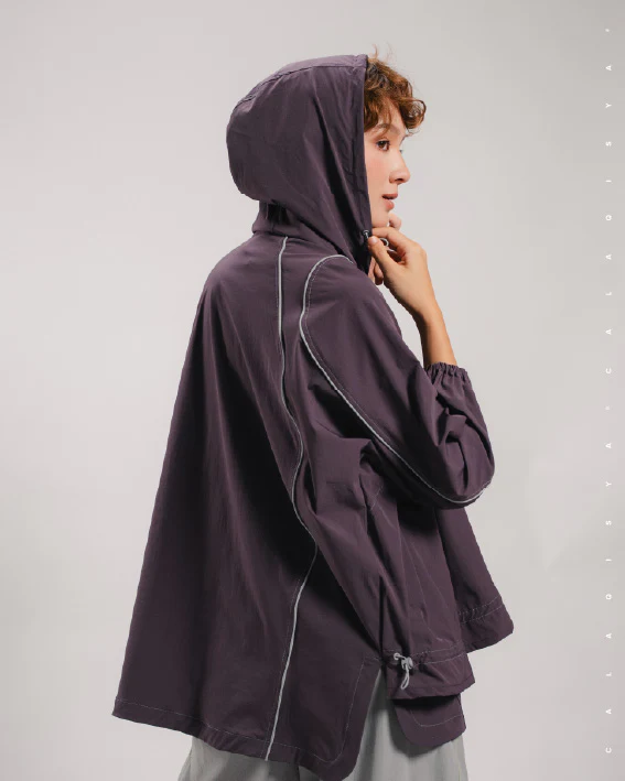 CQ GO RUFFLE PARKA IN HUCKLEBERRY
