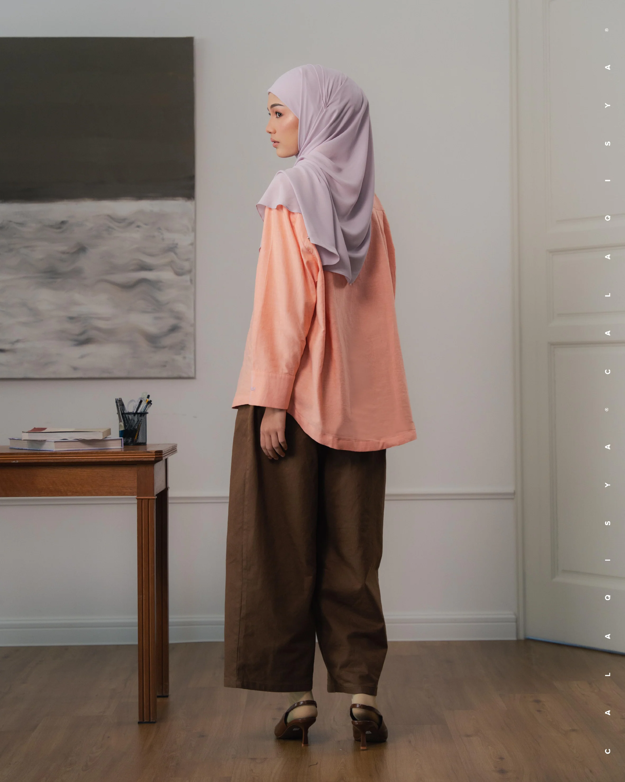CQ OXFORD SHIRT (100% COTTON) IN PERSIAN MELON - Image 4