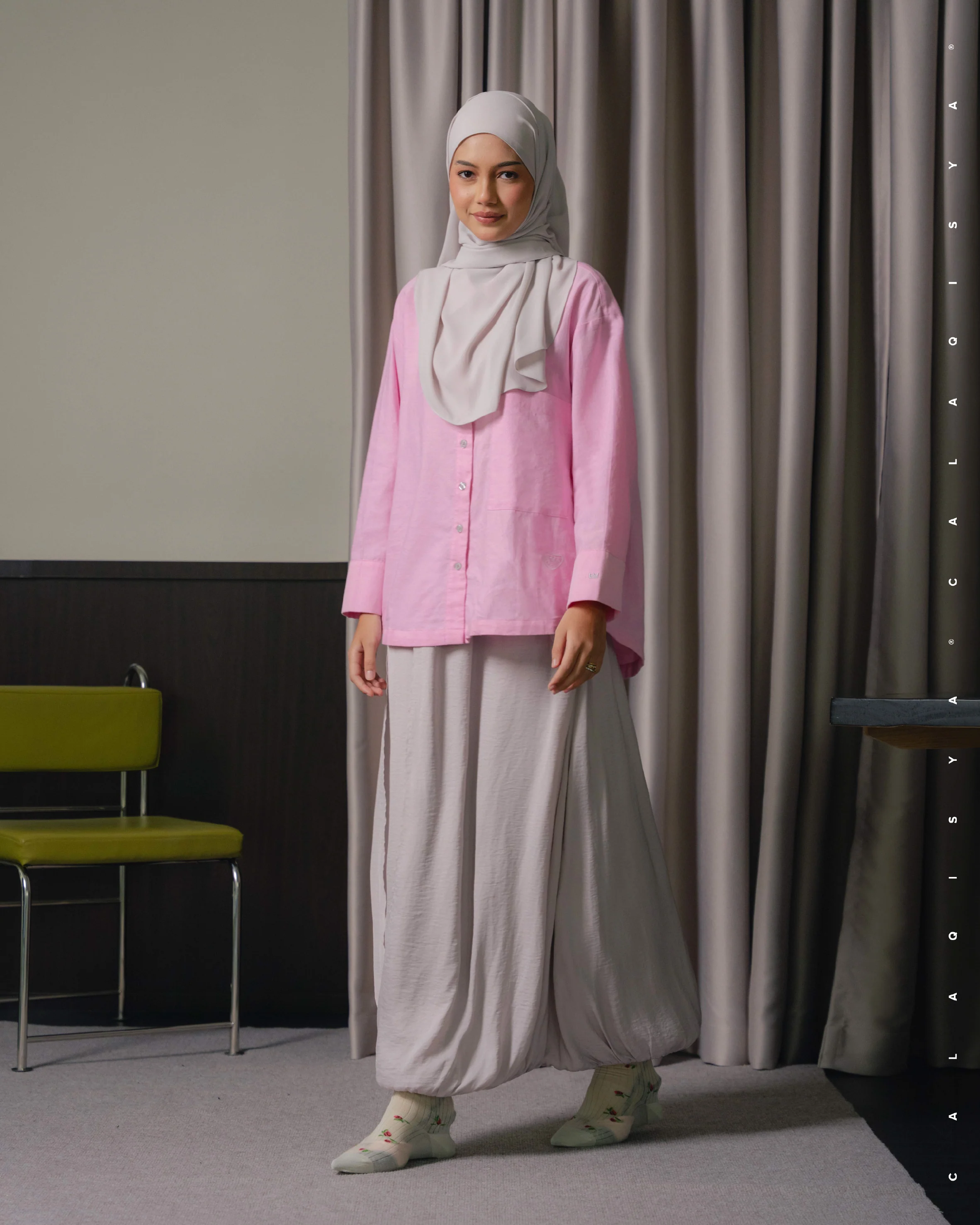 CQ OXFORD SHIRT (100% COTTON) IN PRISM PINK - Image 3