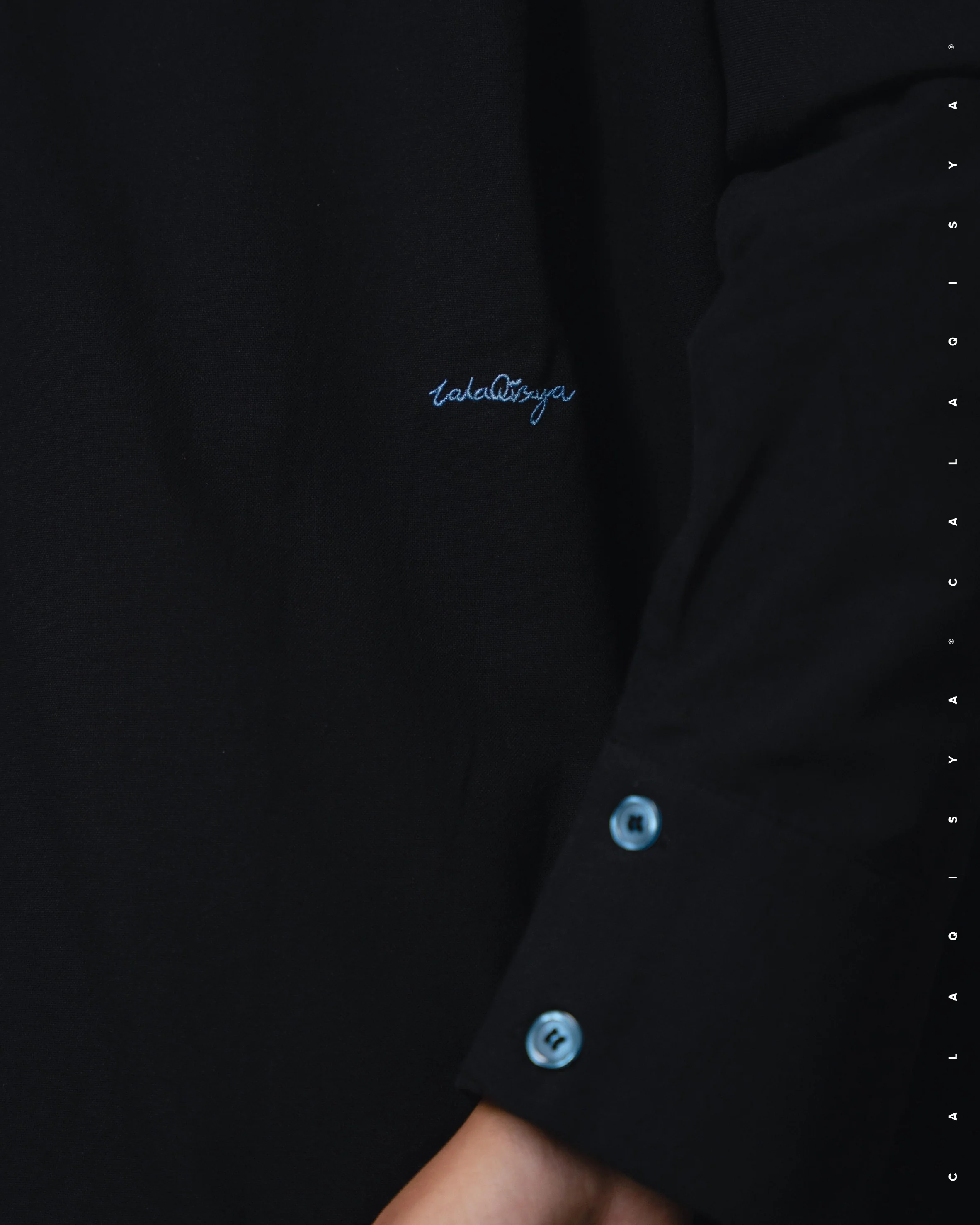 CQ OXFORD SHIRT (100% COTTON) IN BLACK - Image 3