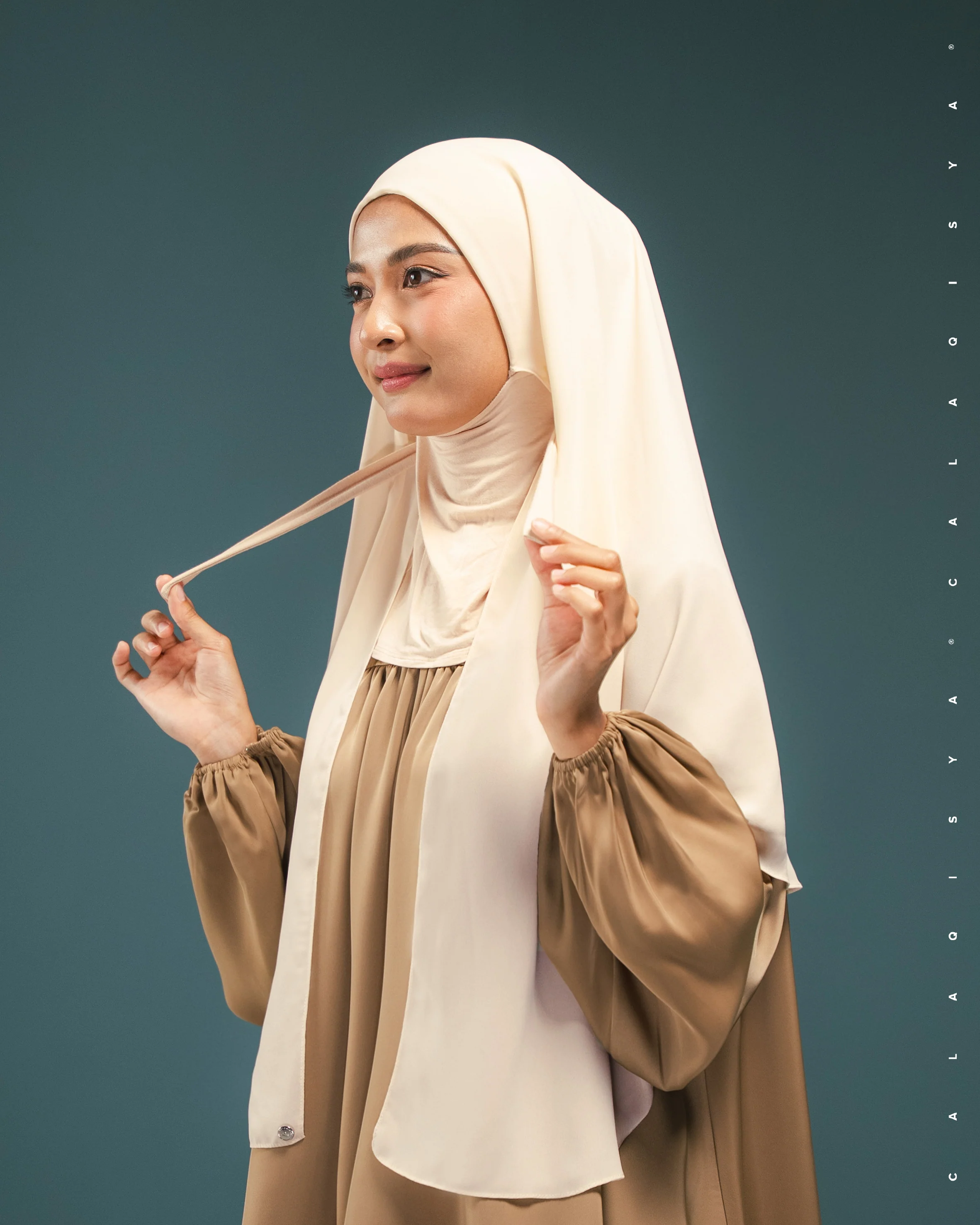 DANIAH FULL UNDERSCARF IN PEARL BLUSH - Image 3