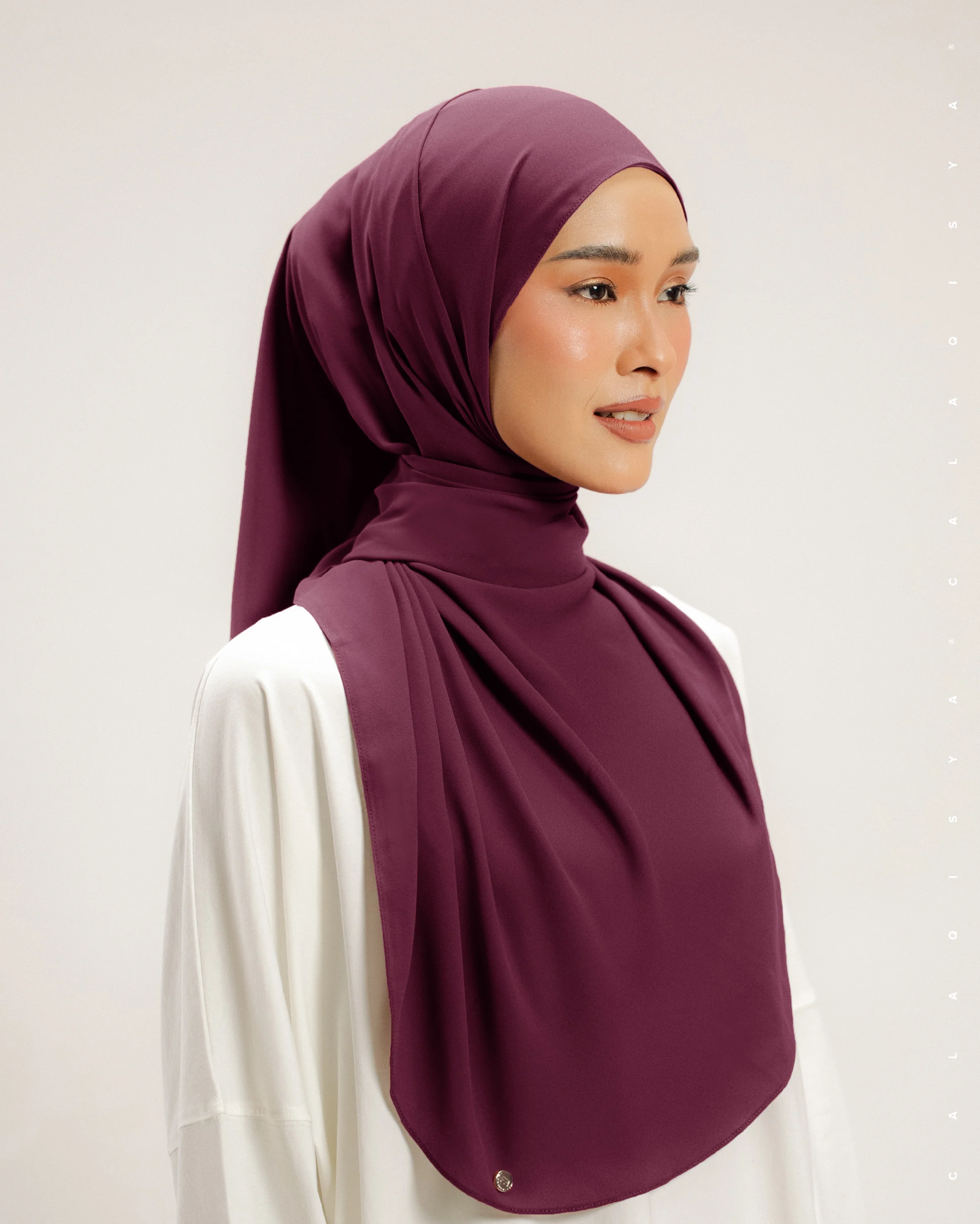 DANIAH SHAWL 2.0 IN PLUM CASPIA