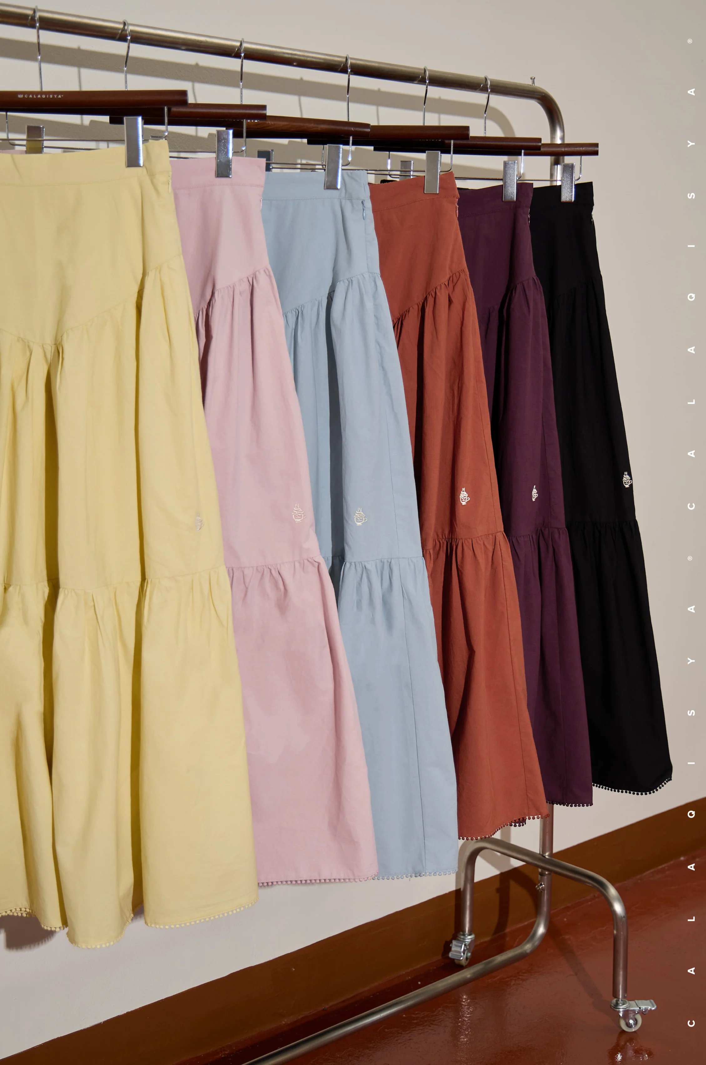 DDAY TIERED SKIRT IN PALE BANANA (FULLY LINED) - Image 4