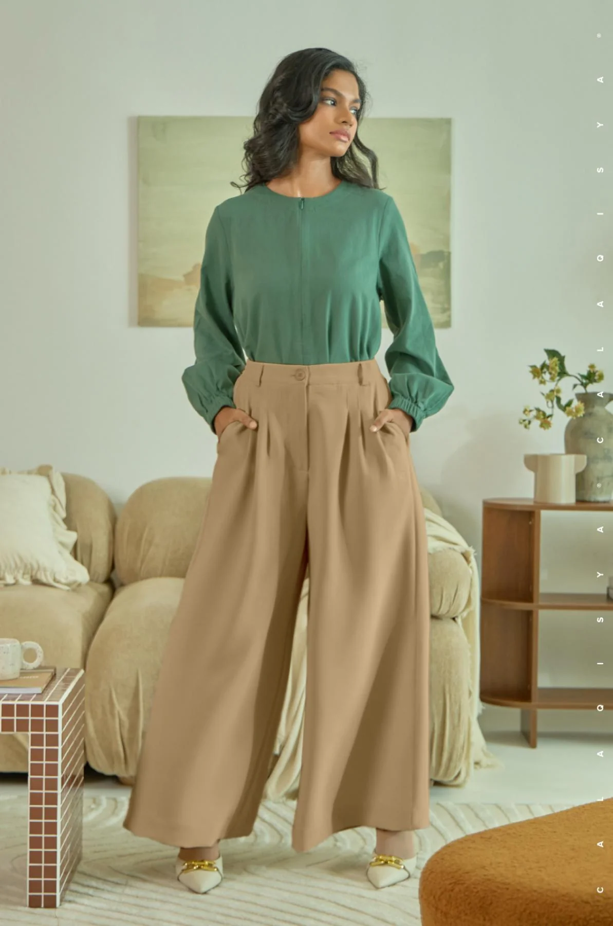 ELSIE PANTS IN SESAME - Image 2