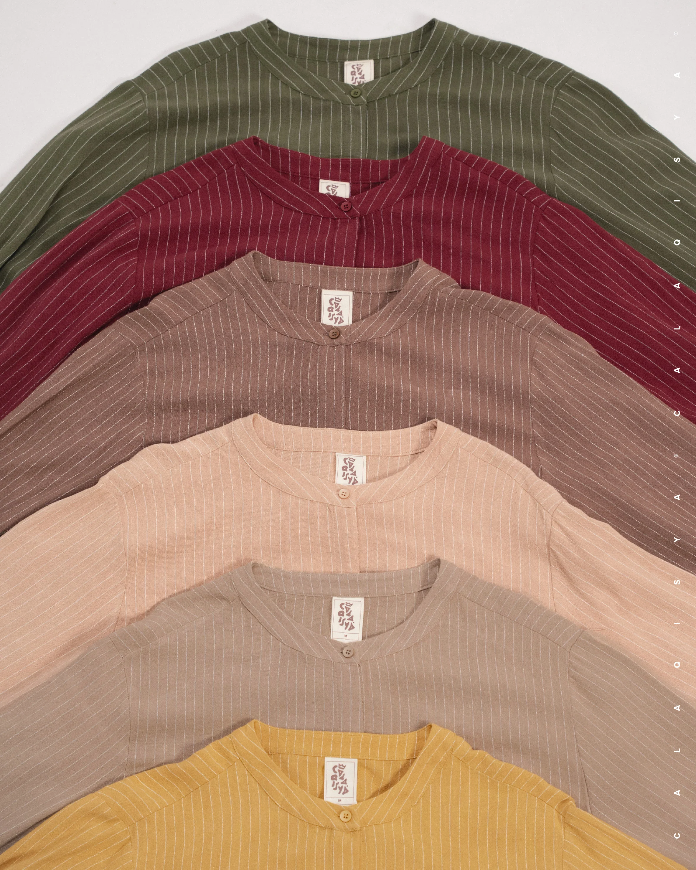 EVERYDAY STRIPE SHIRT IN COCOA BROWN - Image 6