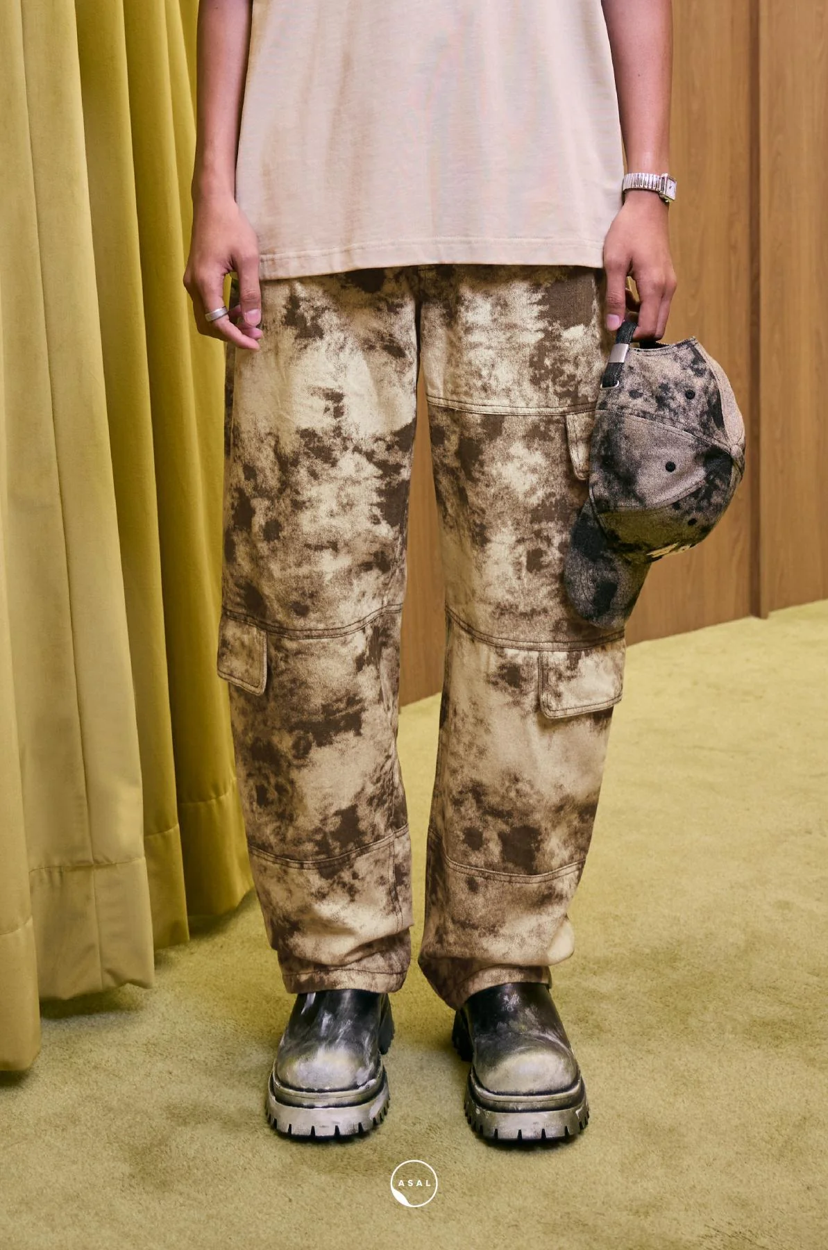 KLFW RUST CARGO PANTS IN DOWNTONE BROWN - Image 3