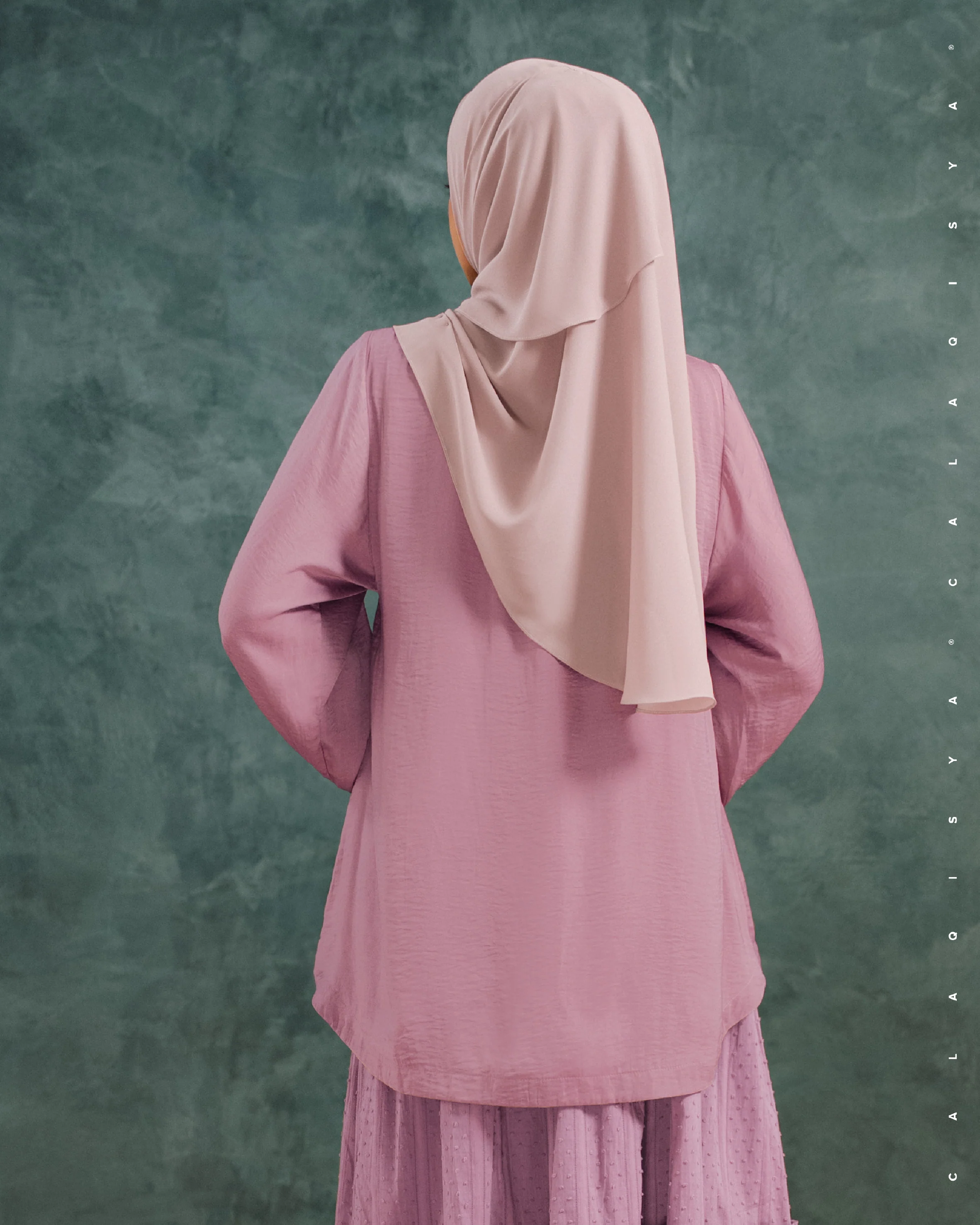 LAUREL BALLOON SLEEVE TOP IN MELLOW MAUVE - Image 2