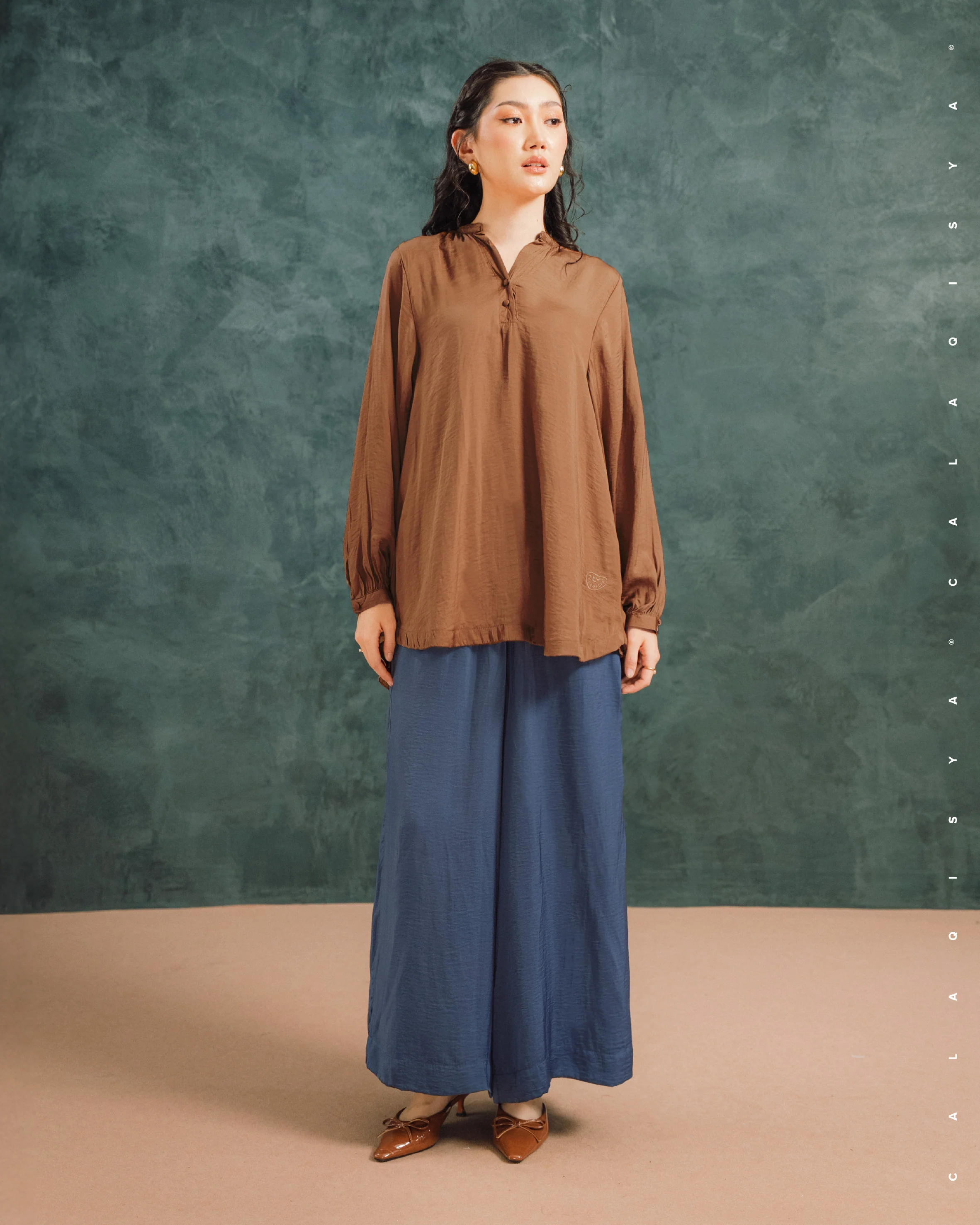 LAUREL WIDE PANTS IN CROWN BLUE - Image 2