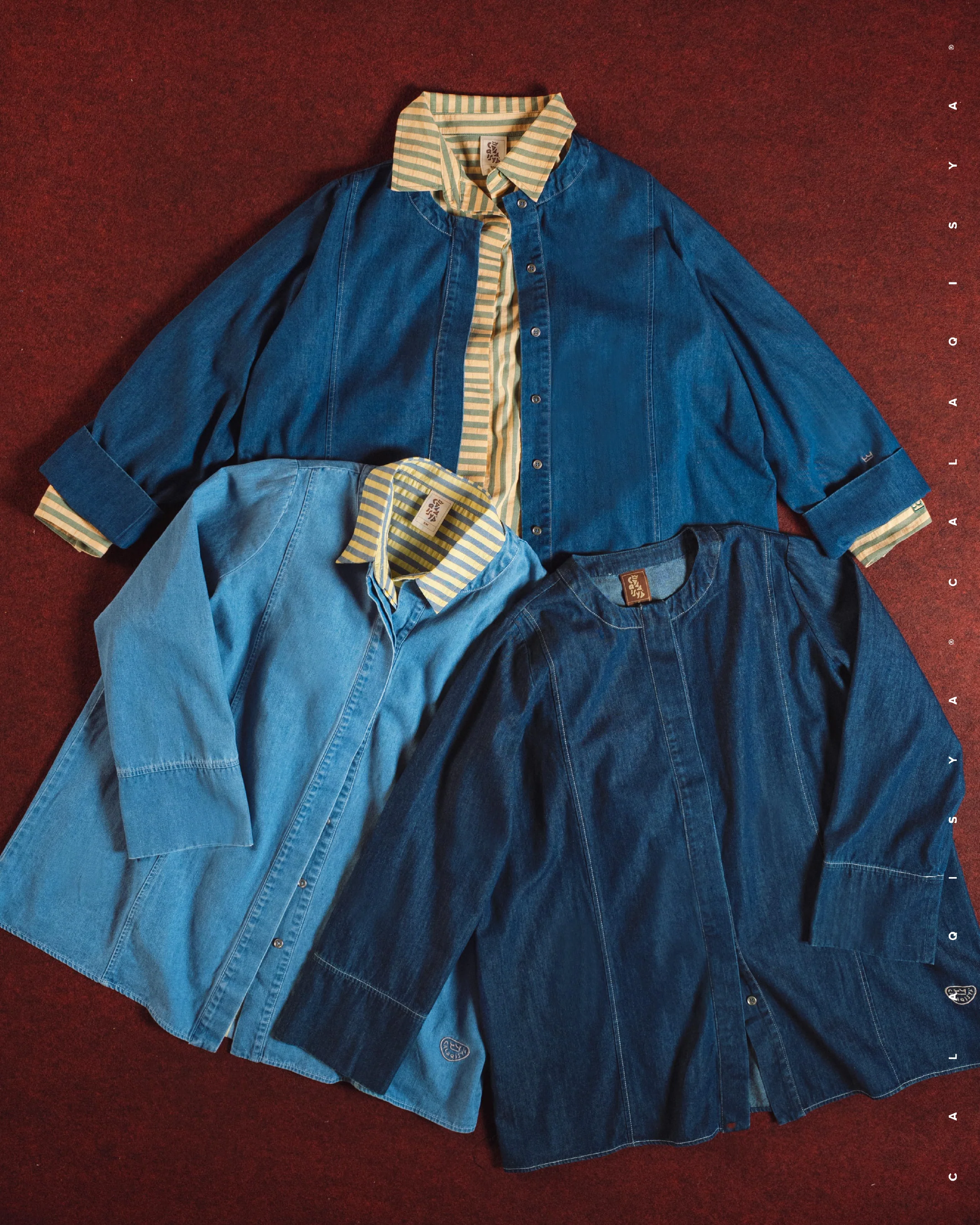 RANCH RAYS TOP IN BLUE DENIM - Image 4