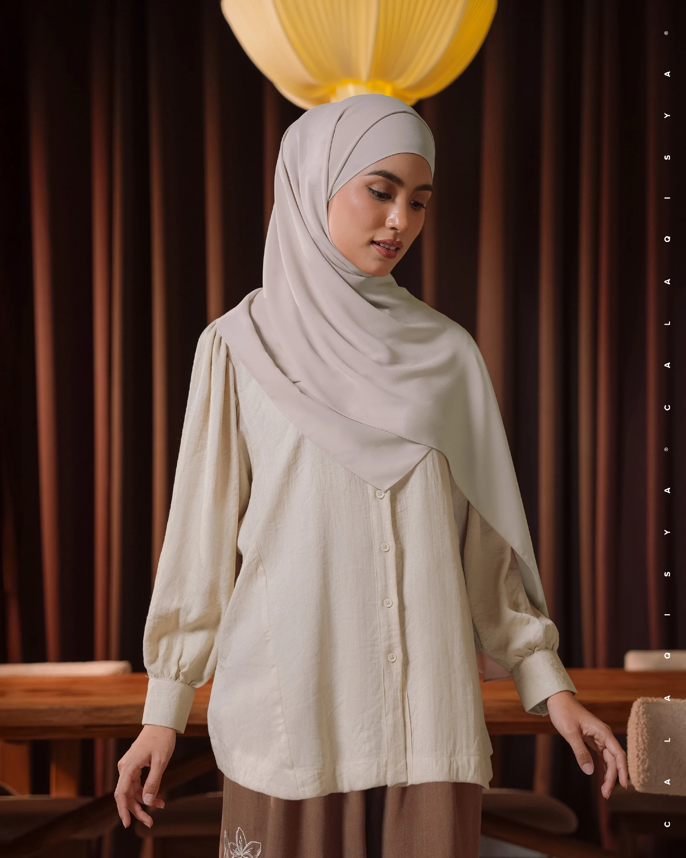 RESORT: GIRI BLOUSE 3.0 IN SHORTBREAD - Image 3