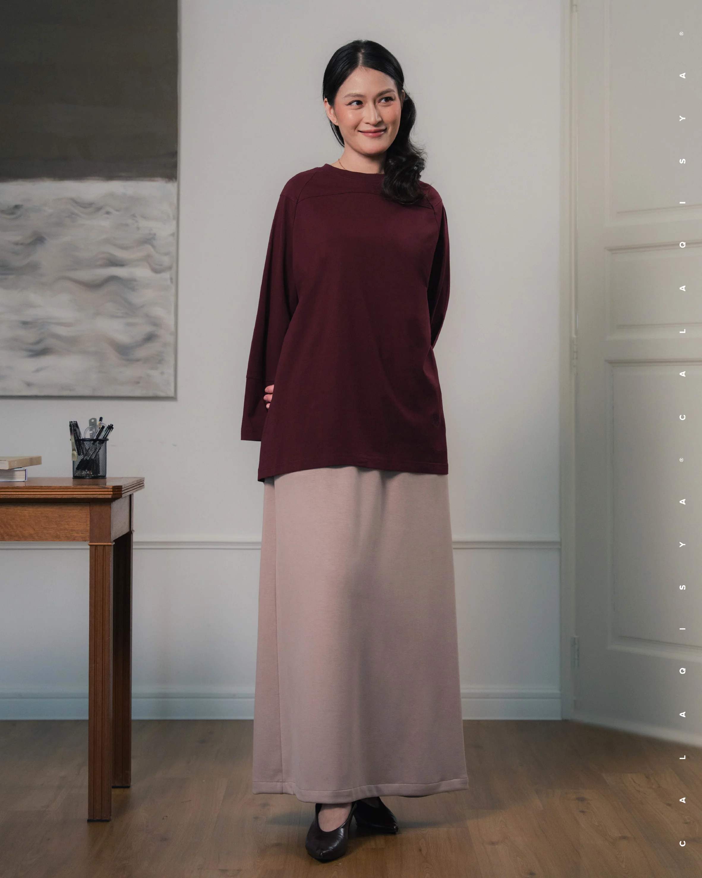 RUSH BREEN SKIRT IN BLEACHED MAUVE - Image 3