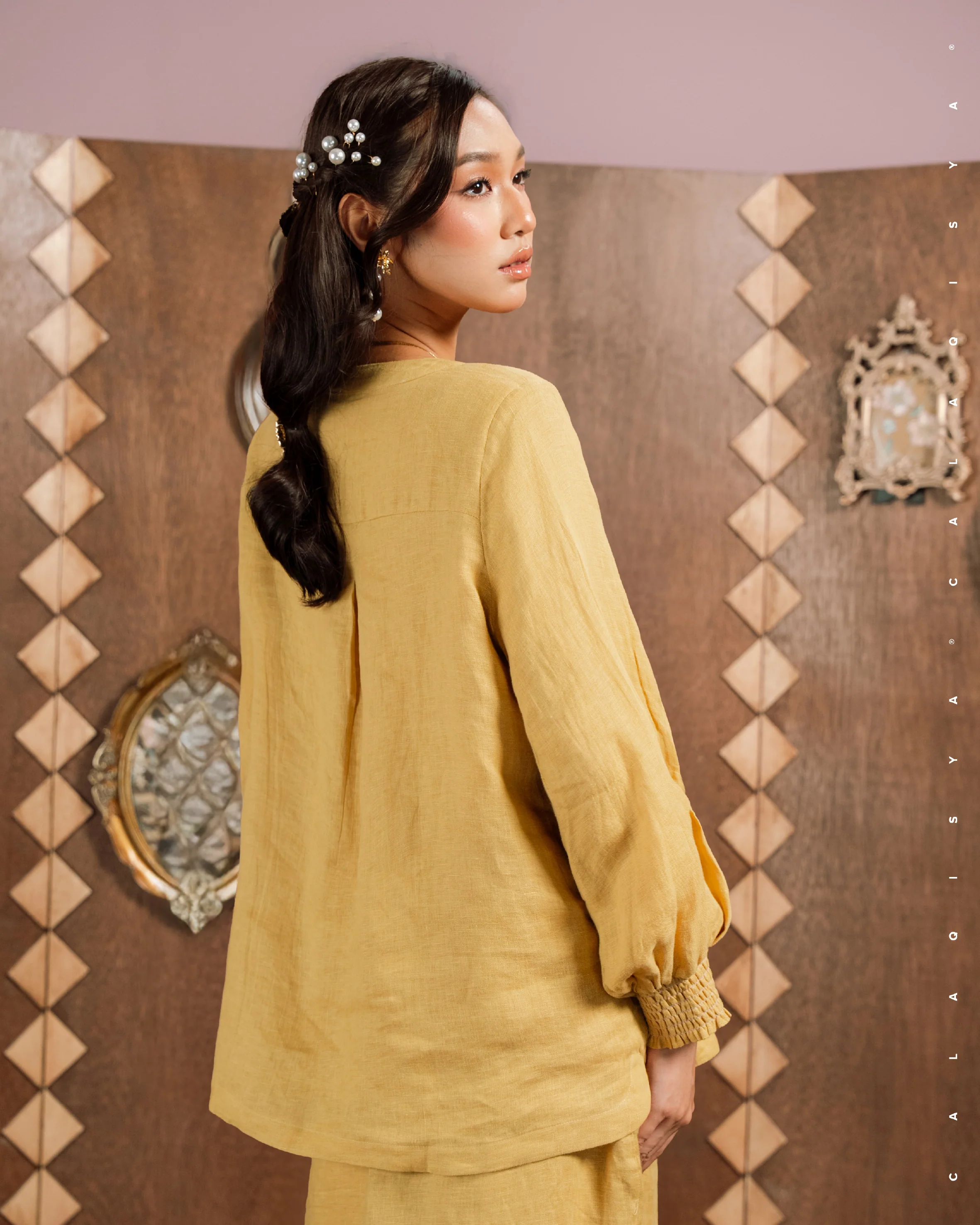 SORAYA (100% LINEN) IN TINSEL - Image 3