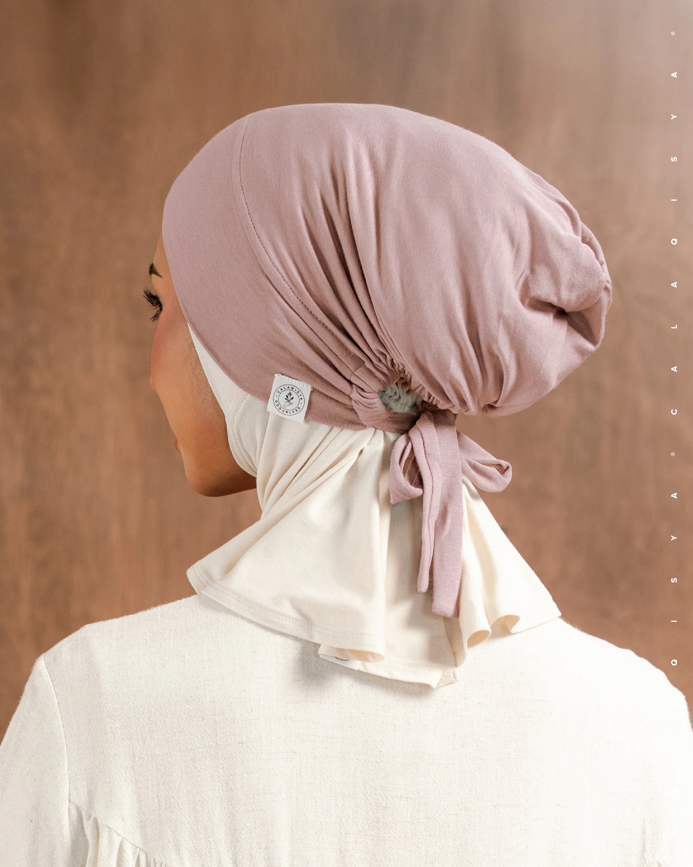 TIE BACK BONNET CAP IN LOTUS (ODOURLESS)