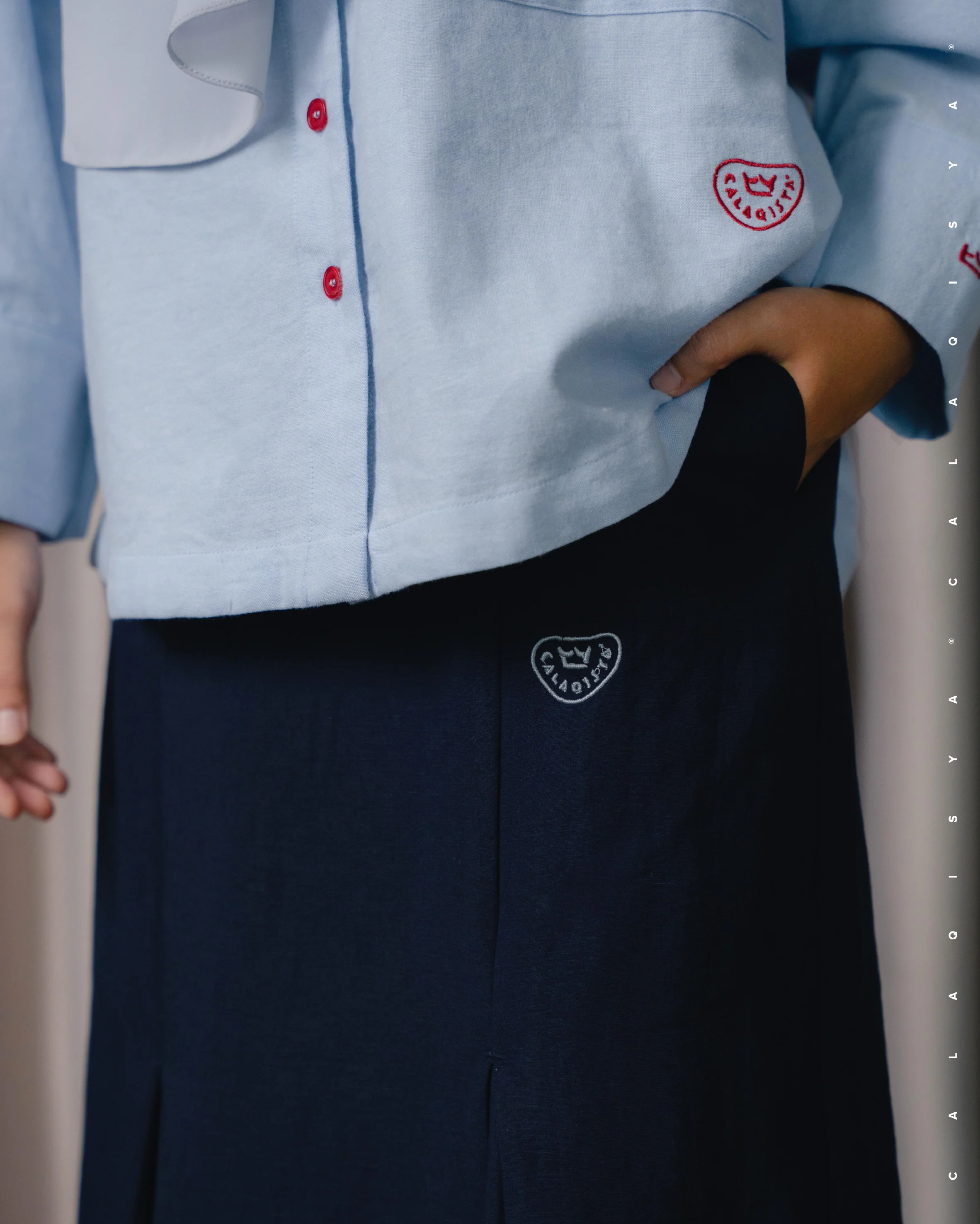 WRITER SKIRT IN BARITONE BLUE - Image 3